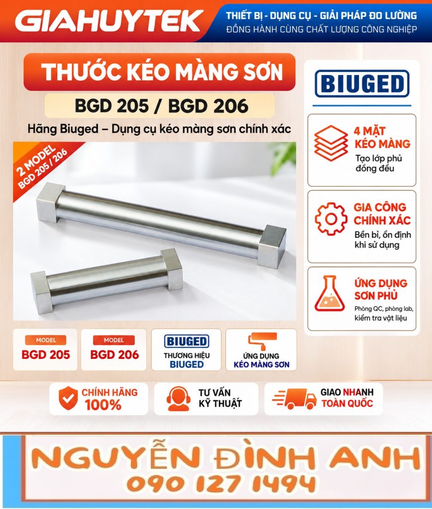 Thước kéo màng sơn Biuged BGD 205 và BGD 206 – Nguyễn Đình Anh 090 127 1494